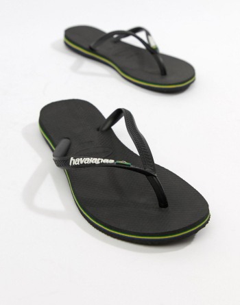 Havaianas Brasil Logo Crne - Ženske Japanke | 85612SZCH